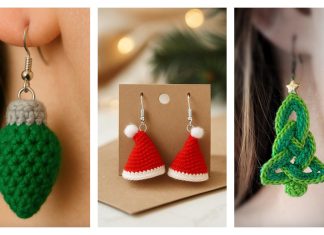 Quick Christmas Earring Crochet Patterns Christmas Earring Crochet Patterns
