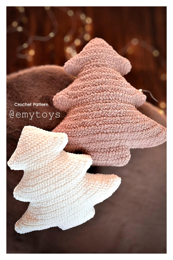 Minimalist Christmas Tree Pillow Crochet Pattern 