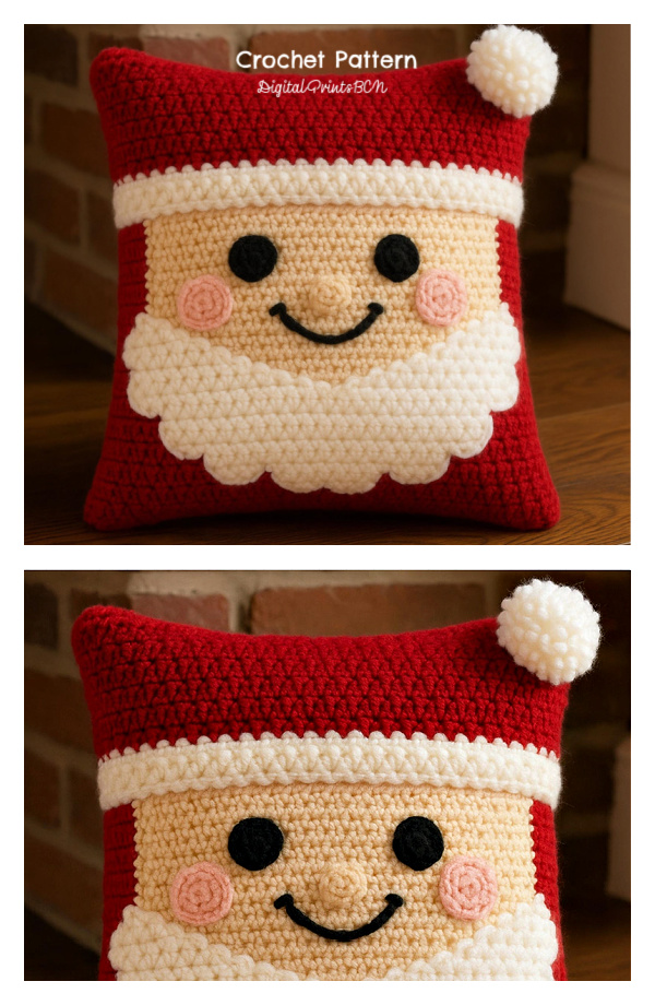 Santa Pillow Crochet Pattern
