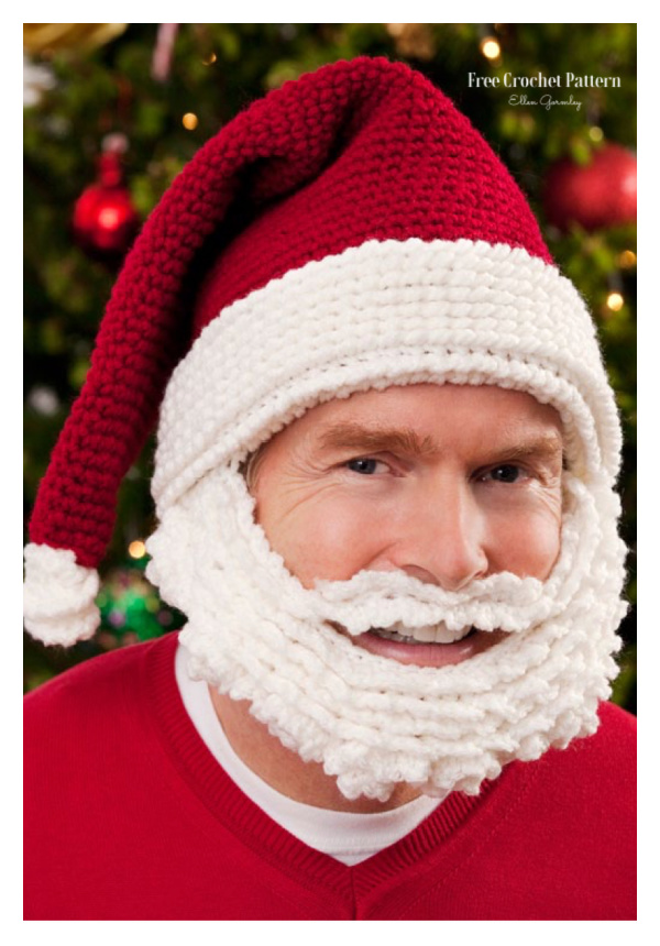 Santa Hat and Beard Free Crochet Patterns Santa Hat and Beard Free Crochet Patterns
