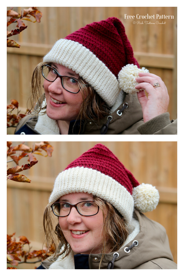 Classic Santa hat Free Crochet Pattern Classic Santa hat Free Crochet Pattern