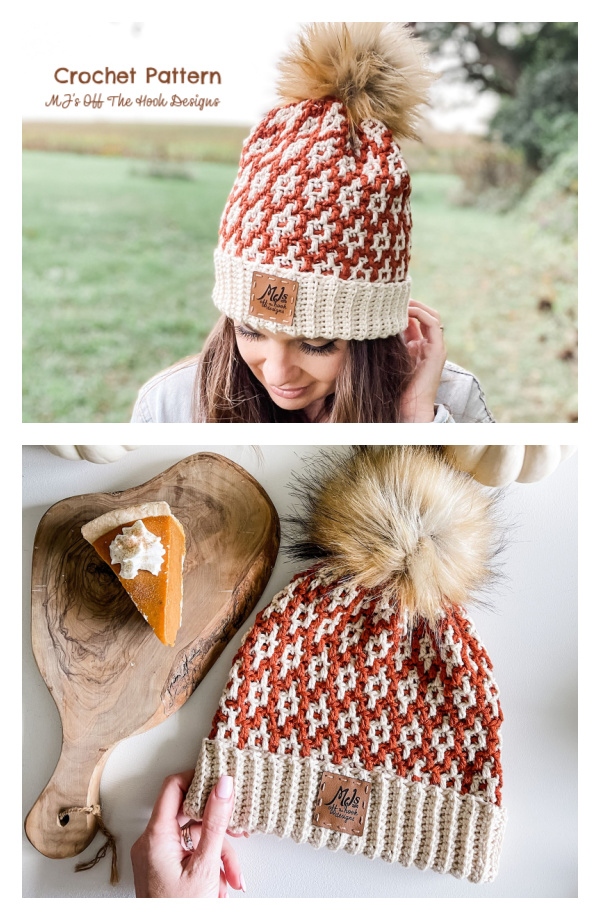Hello Pumpkin Mosaic Hat Crochet Pattern