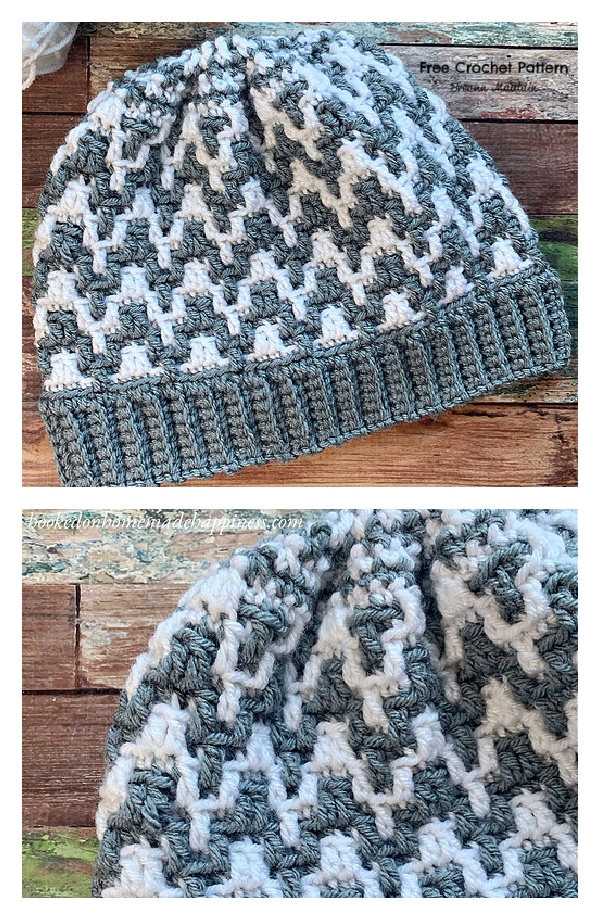 Mosaic Hat Free Crochet Pattern