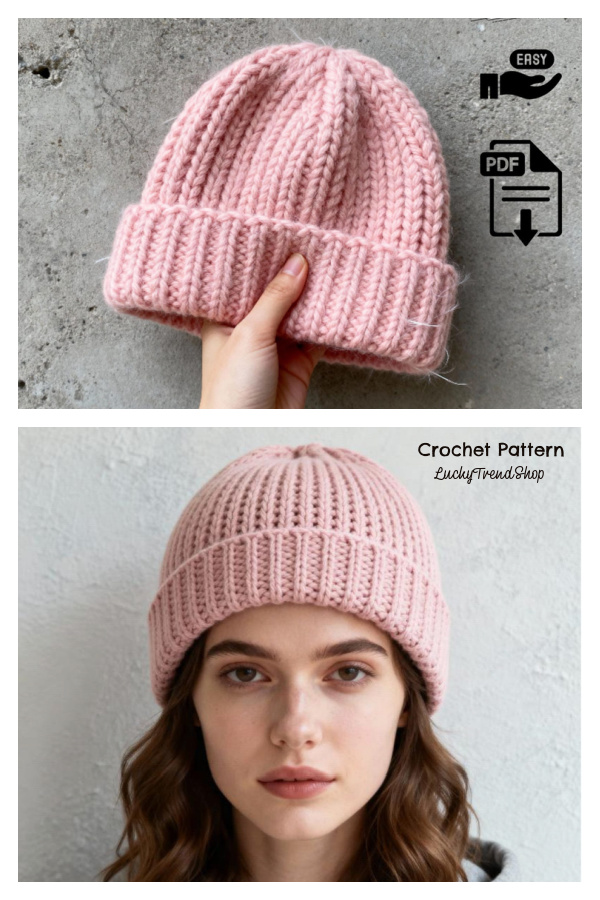 Beginner&nbsp;Easy Basic Puff Stitch Hat&nbsp;Crochet Patterns