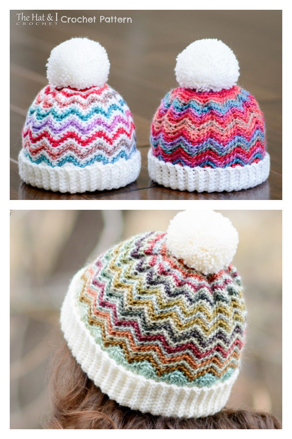 Peak 2 Peak Beanie Chevron Hat Crochet Pattern