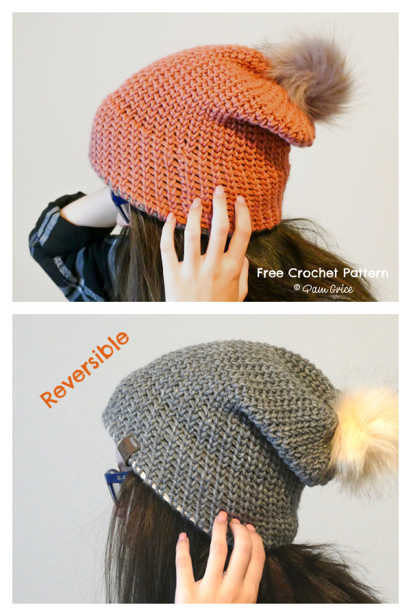 Aspen Double Brim Beanie Hat Free Crochet Pattern