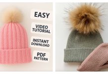 Knit Look Beanie Hat Crochet Patterns Knit Look Beanie Hat Crochet Patterns