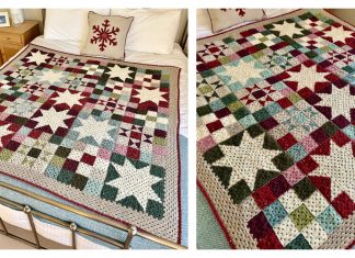 Patchwork Winter Lights Blanket Free Crochet Pattern Patchwork Winter Lights Blanket Free Crochet Pattern