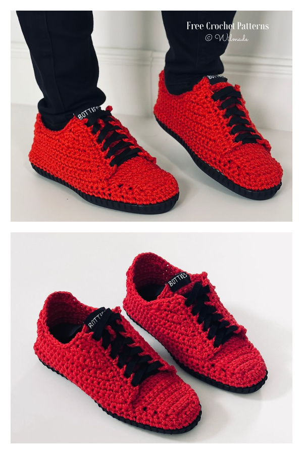 Adult Sneaker Slippers Crochet Patterns