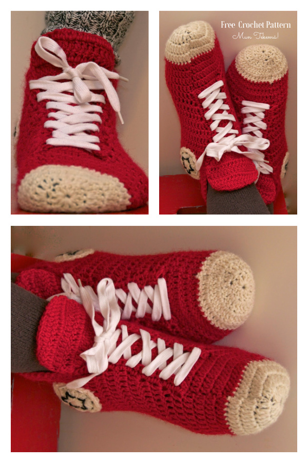 Adult Sneaker Slippers Free Crochet Pattern Adult Sneaker Slippers Free Crochet Pattern