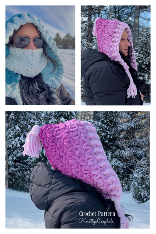 Jasmine Stitch Plush Hat/Hood with Face Covering Crochet Patterns Jasmine Stitch Plush Hat/Hood with Face Covering Crochet Patterns