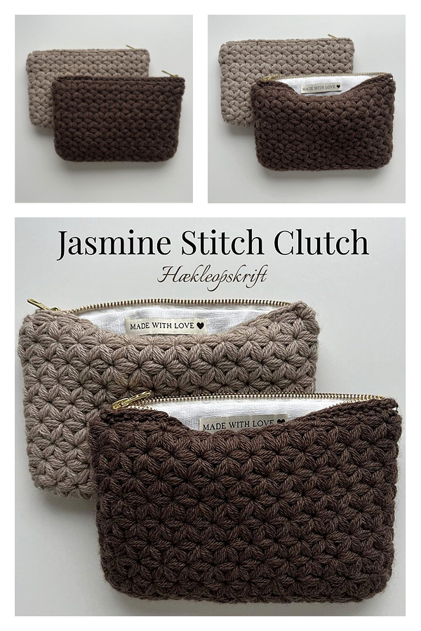 Jasmine Stitch Clutch Crochet Pattern Jasmine Stitch Clutch Crochet Pattern