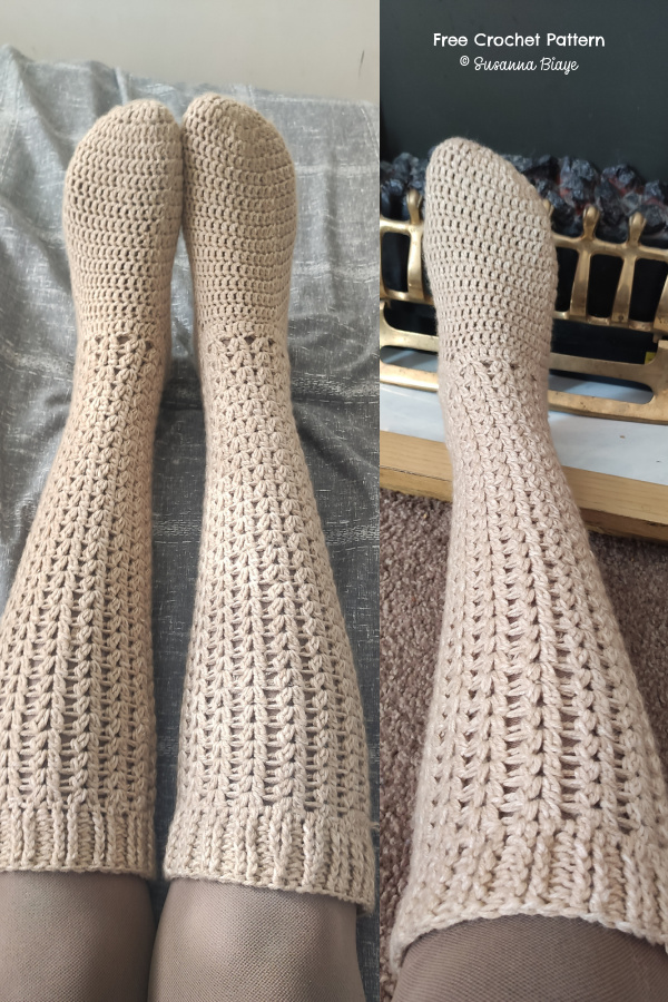 Knee High Sock Stockings Free Crochet Patterns
