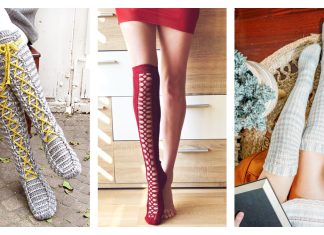 Knee High Socks Crochet Patterns – Women’s Stockings Knee High Socks Crochet Patterns