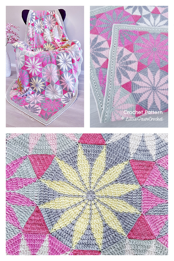 Marguerite Blanket Crochet Pattern