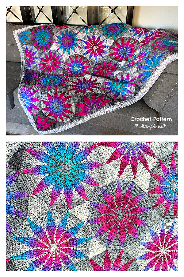 Marguerite Blanket Crochet Pattern Marguerite Blanket Crochet Pattern