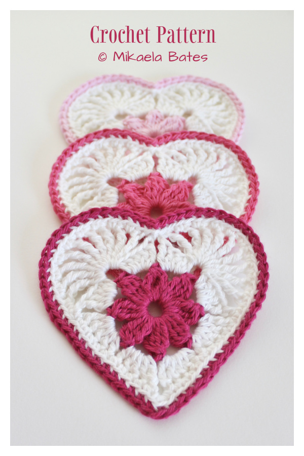 Valentine Heart in Bloom Motif Free Crochet Pattern