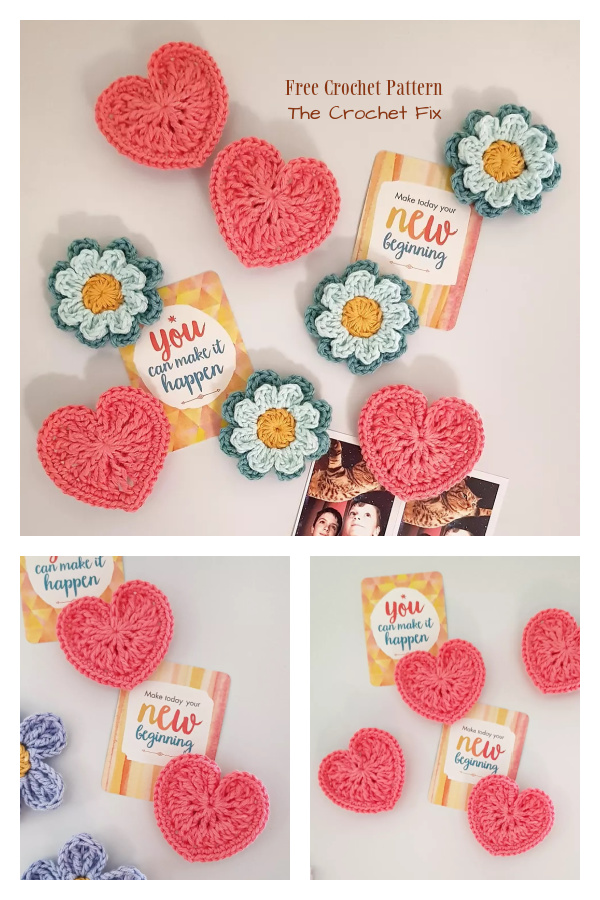 Sweet Heart Motif Free Crochet Pattern