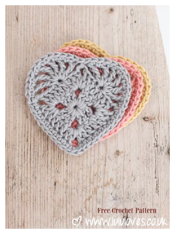 Valentine Heart Motif Free Crochet Pattern