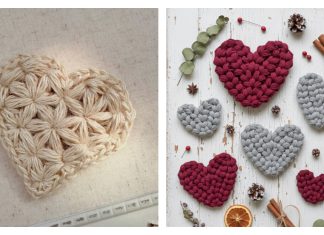 Valentine Heart Motif Crochet Patterns Valentine Heart Motif Crochet Patterns