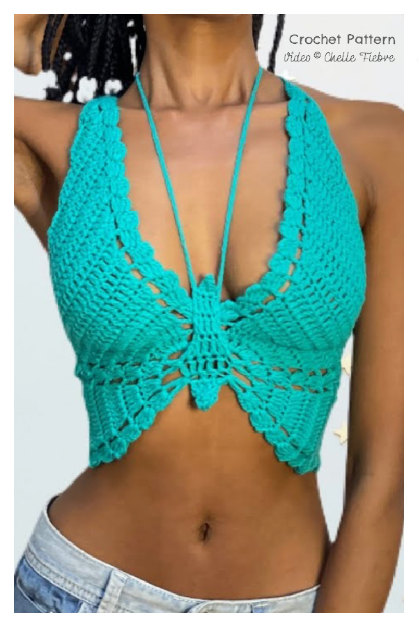 Butterfly Crop Top Crochet Pattern