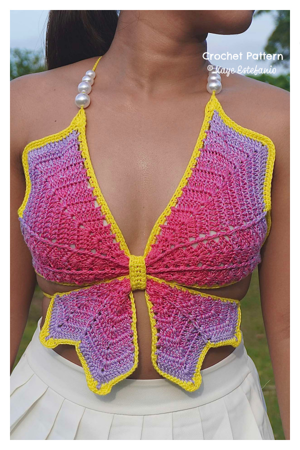 Ombre Butterfly Top Crochet Pattern