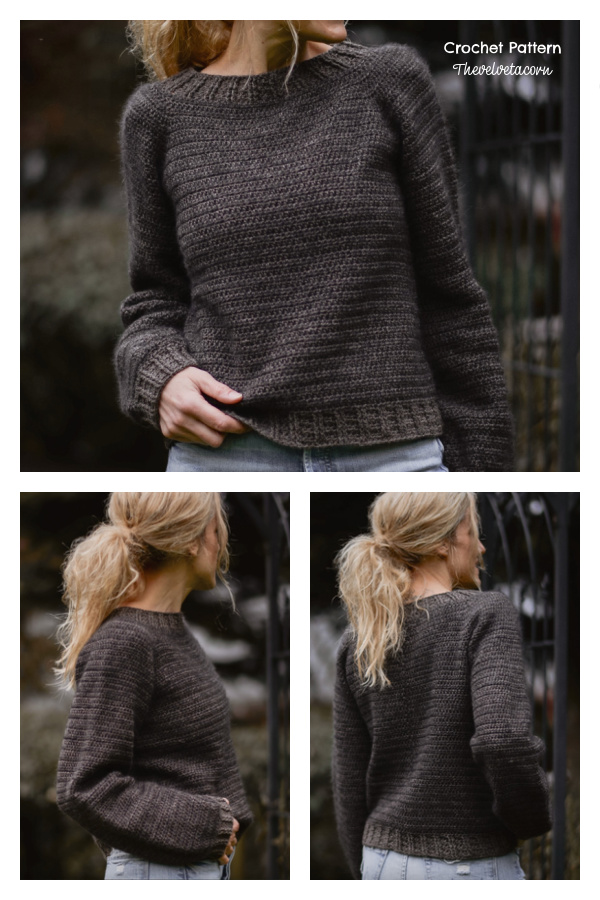 Dark Frost Pullover Sweater Crochet Pattern Dark Frost Pullover Sweater Crochet Pattern