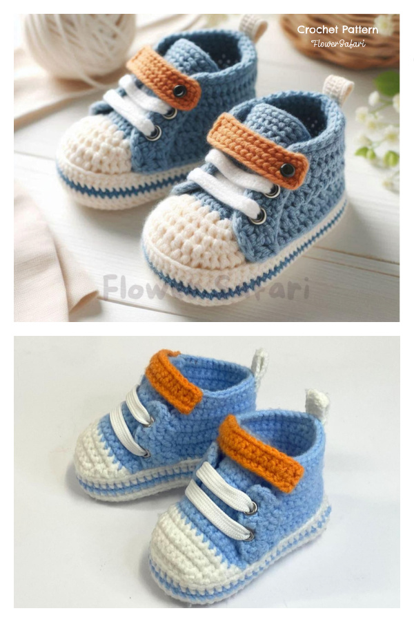 Simple 4 Sizes Baby Girl Boy Booties Crochet Pattern
