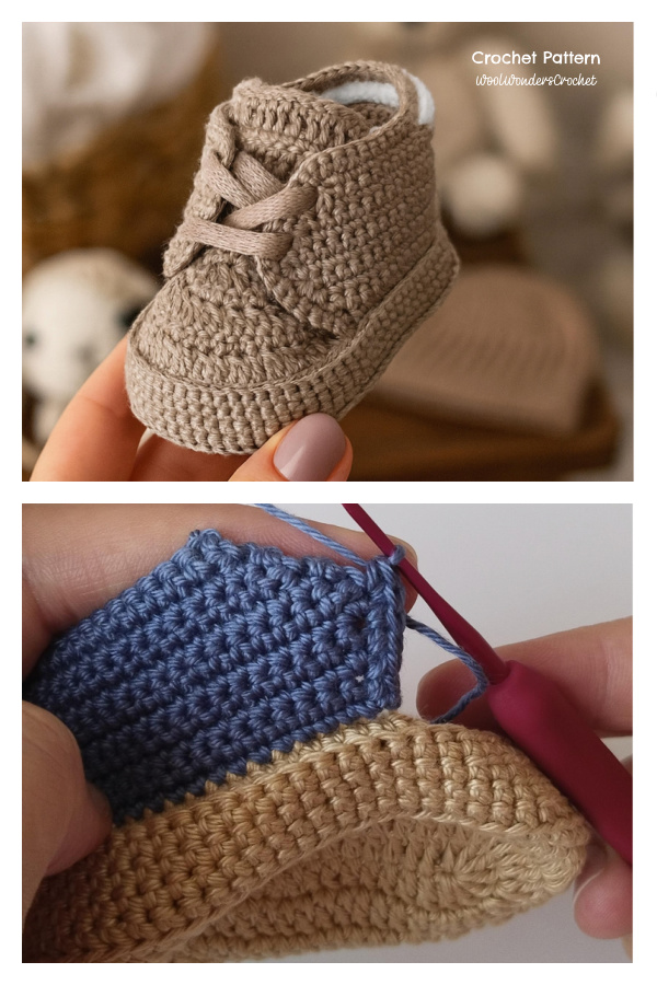 Unisex Baby Sneakers Crochet Pattern