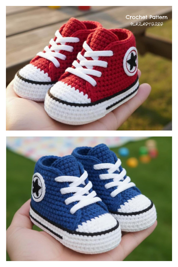 High-Top Booties Baby Sneakers Crochet Pattern