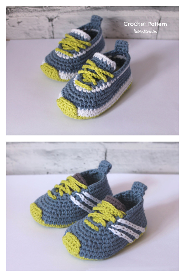Cute baby Sneaker "Federation" Runners" Crochet Pattern