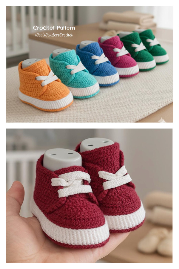 Baby Sneakers Crochet Pattern -  3-6 M&nbsp;