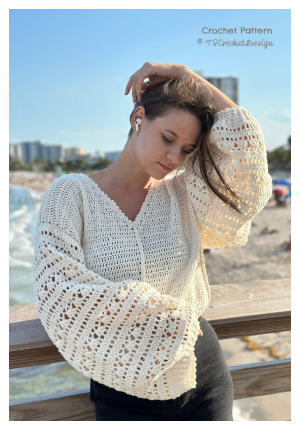 Vintage White Lace Sweater Crochet Pattern
