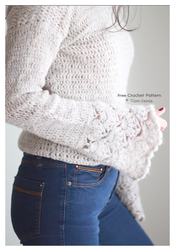 Light Weight Valentina Sweater Top Free Crochet Pattern