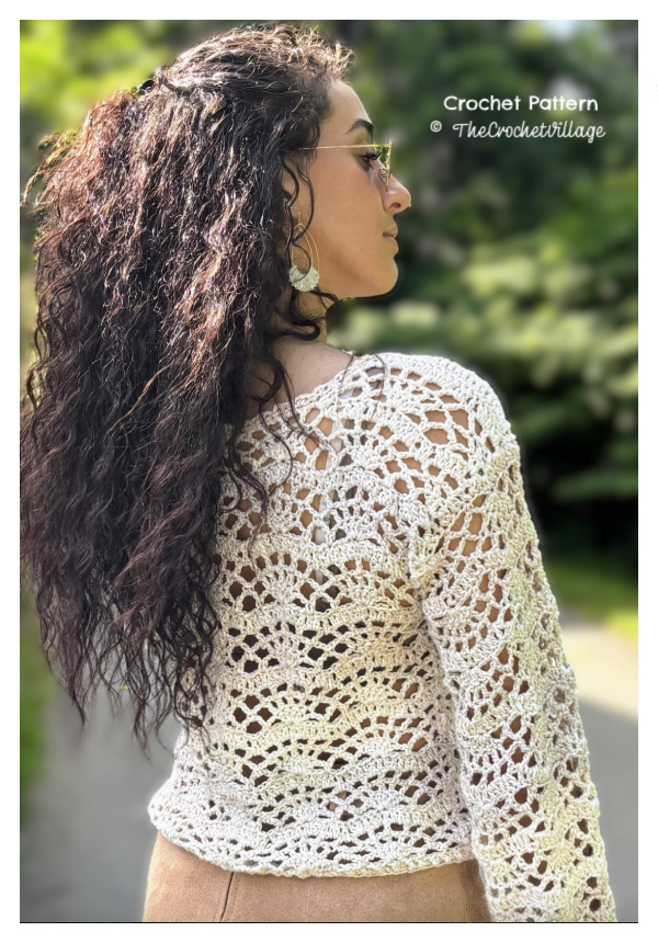 Charlotte Lacy Beach Coverup Sweater Crochet Pattern