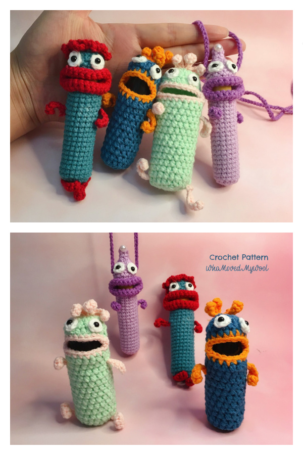 Big Mouth Lipstick Case Crochet Pattern 