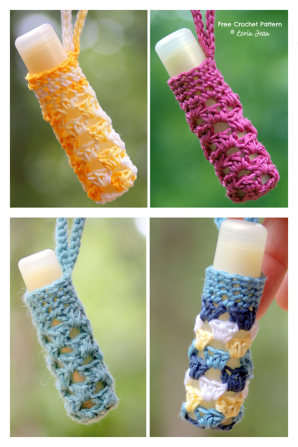 Handy Dandy Lip Balm Holder Free Crochet Pattern