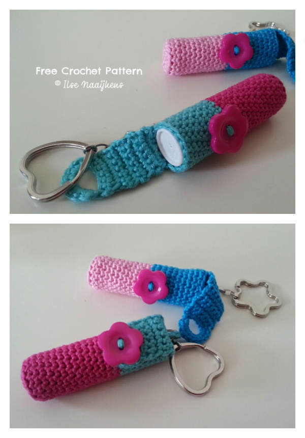 Scrappy Lipbalm Case Free Crochet Pattern