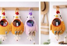 Chicken Hanging Pouch & Keyholder Crochet Pattern Chicken Hanging Pouch Keyholder Crochet Pattern