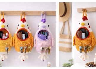 Chicken Hanging Pouch & Keyholder Crochet Pattern Chicken Hanging Pouch Keyholder Crochet Pattern