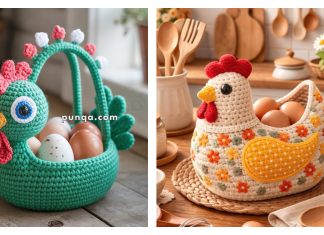 Easter Hen Chicken Egg Basket Crochet Patterns Easter Chicken Egg Basket Crochet Patterns
