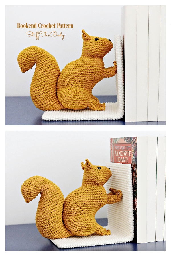 Fun Squirrel Bookend Crochet Pattern Fun Squirrel Bookend Crochet Pattern