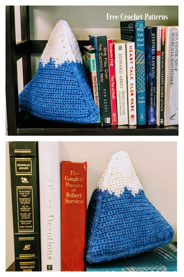 Snowcapped Mountain Bookend FREE Crochet Pattern Snowcapped Mountain Bookend FREE Crochet Pattern