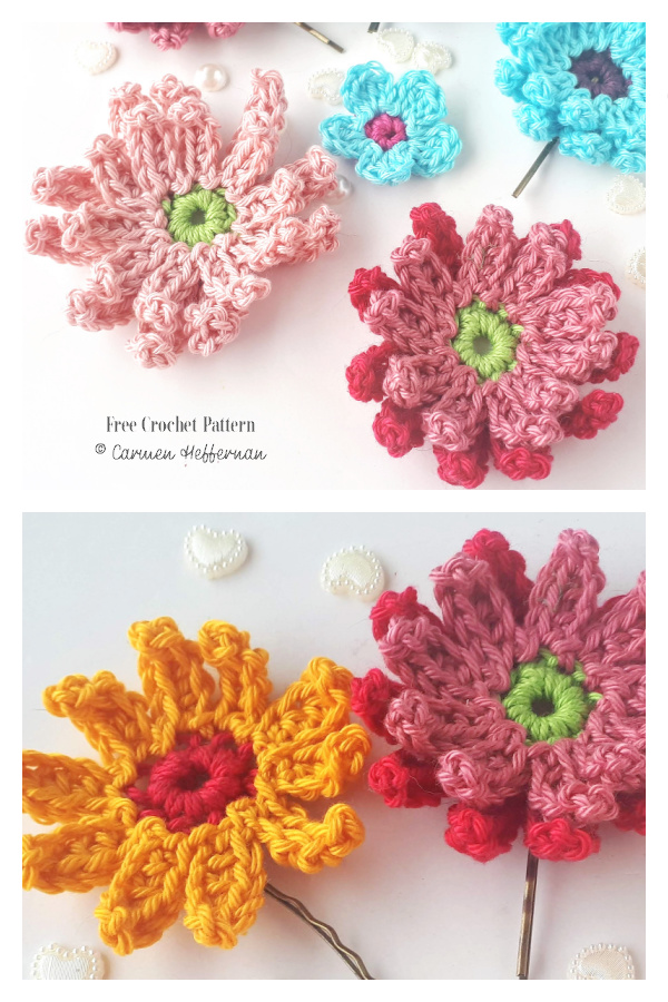 Gerbera&nbsp;Flower Free Crochet Pattern