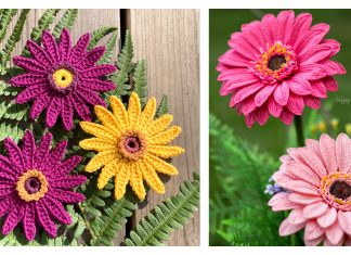 Gerbera Flower Crochet Patterns Gerbera Flower Crochet Patterns