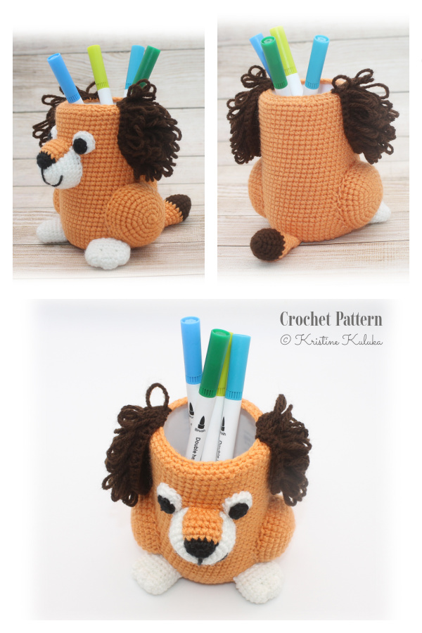 Dog Pencil Holder Crochet Pattern Dog Pencil Holder Crochet Pattern