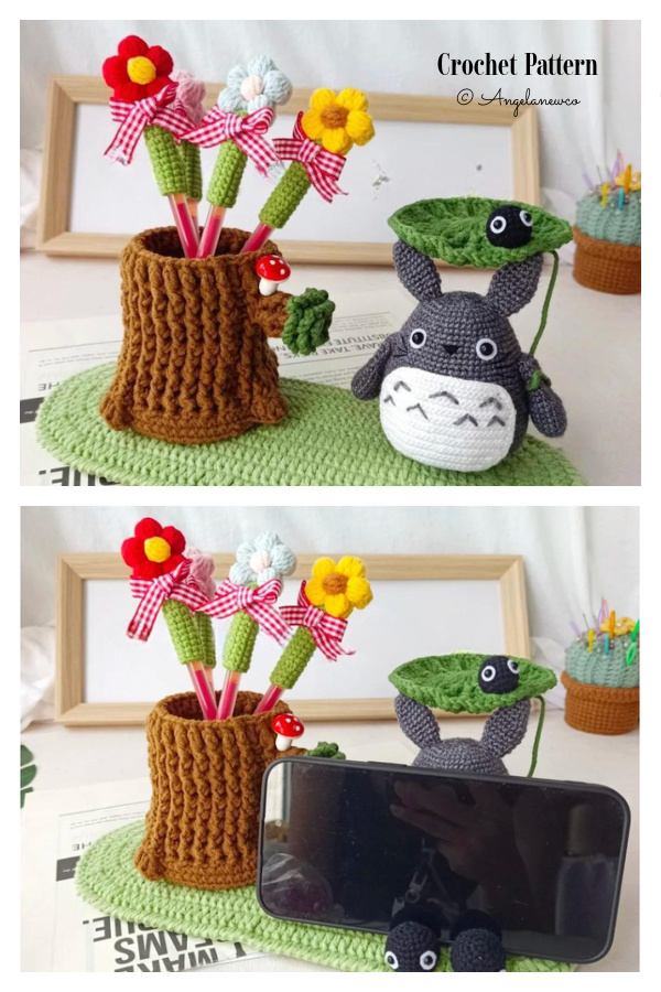Totoro Pen Holder Crochet Pattern Totoro Pen Holder Crochet Pattern