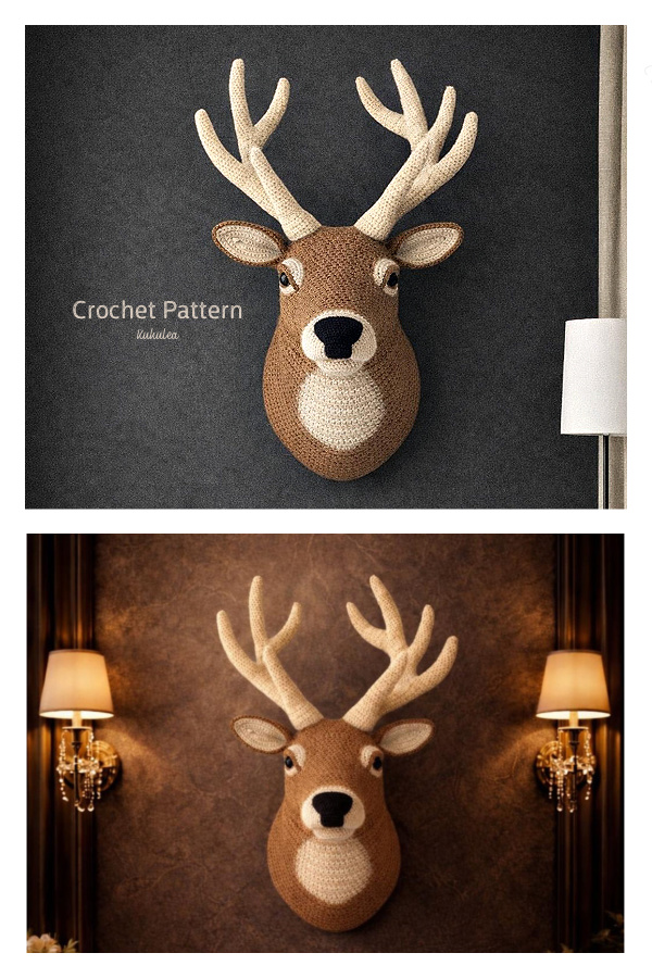 Artistic Home Accents Deer Head&nbsp;Woodland Wall Decor Crochet Pattern
