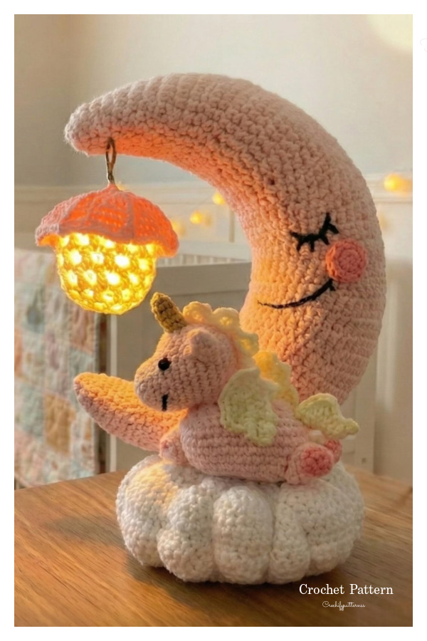 Moonlight Unicorn Night Lamp&nbsp;Crochet Pattern