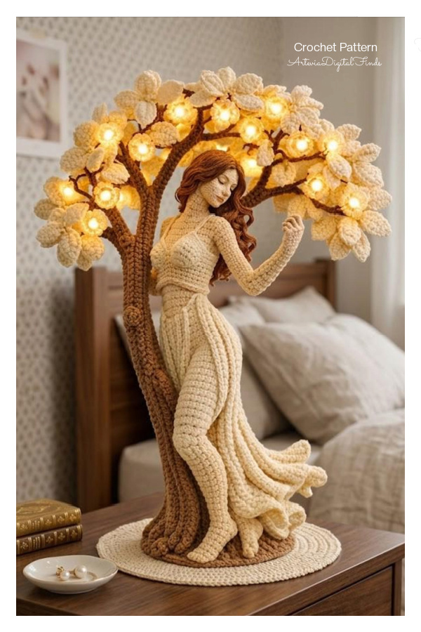 Tree Woman Lamp Glowing Fairy Tree Lady Night Light Lamp&nbsp;Crochet Pattern